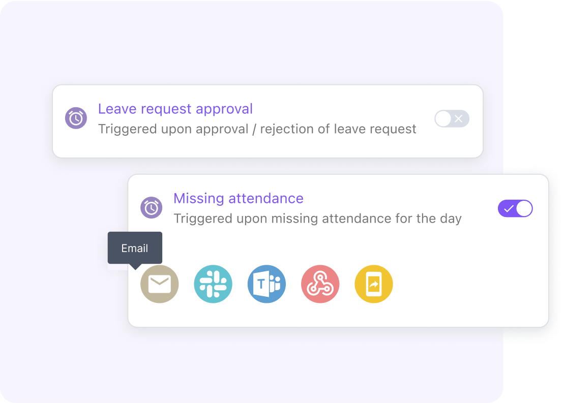 Trigger notifications for key events