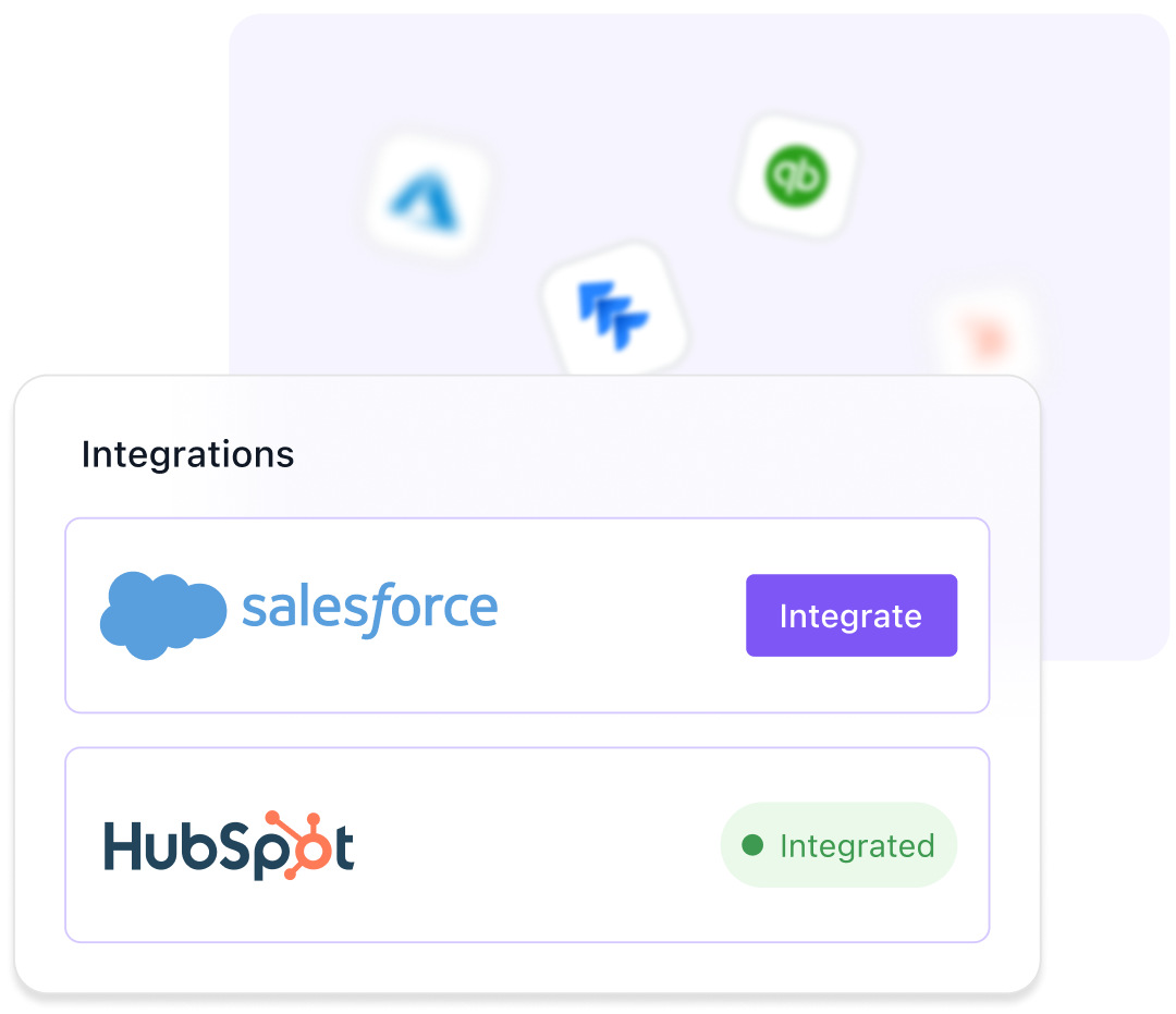 Integrate with your existing CRMs with ease
