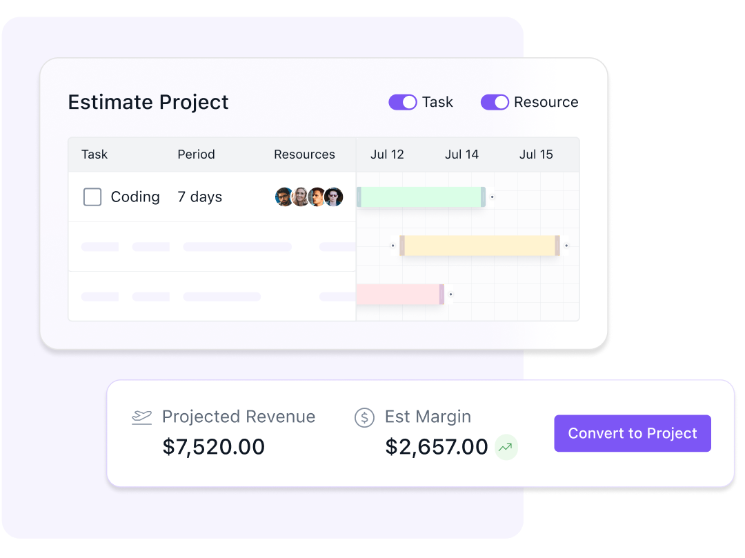 Plan your deals with precision: estimate costs, timelines, and margins