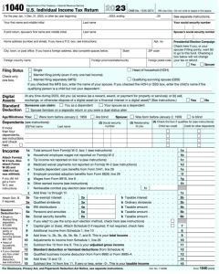 sample 1040 form