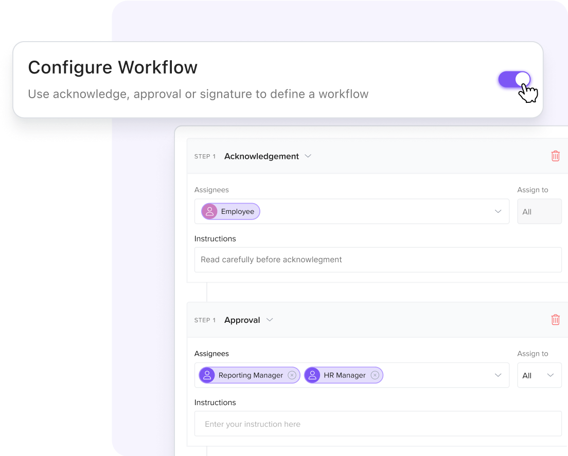 Smart document workflows for desired actions