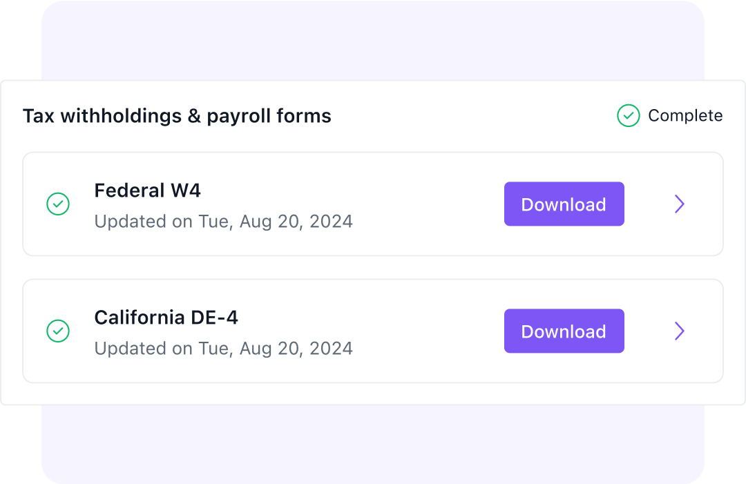 Self-serve W4 & W9 filing