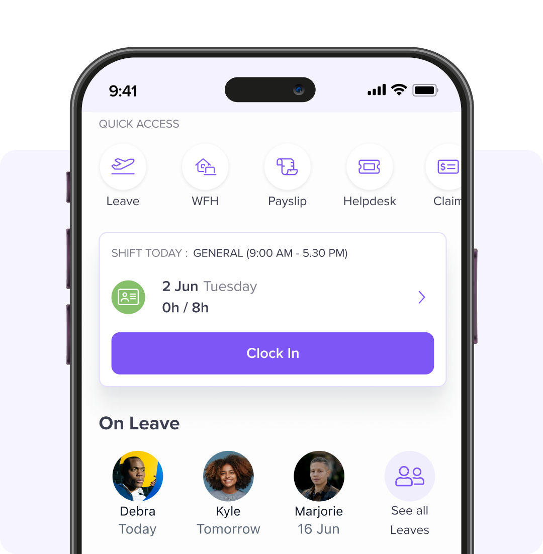 Make punch-ins as smooth as butter with the Keka mobile app