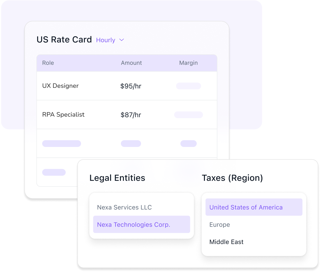 Flexible, multi-currency rate cards made simple 