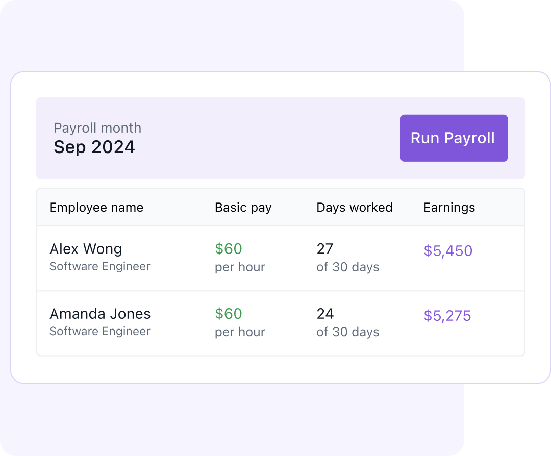 Fully automated—from clock-in to payout