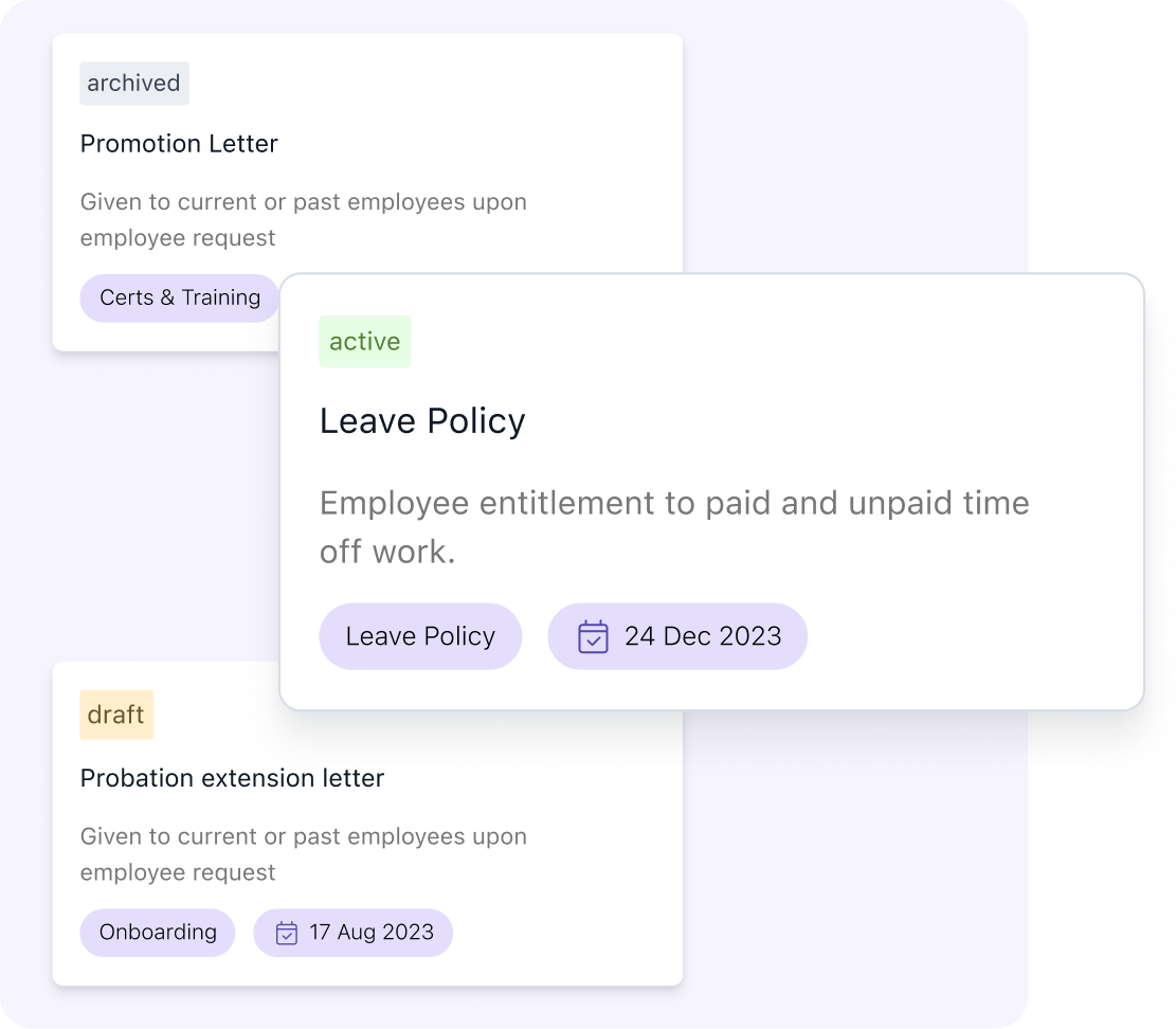 Policies made easy; acknowledgements even easier!