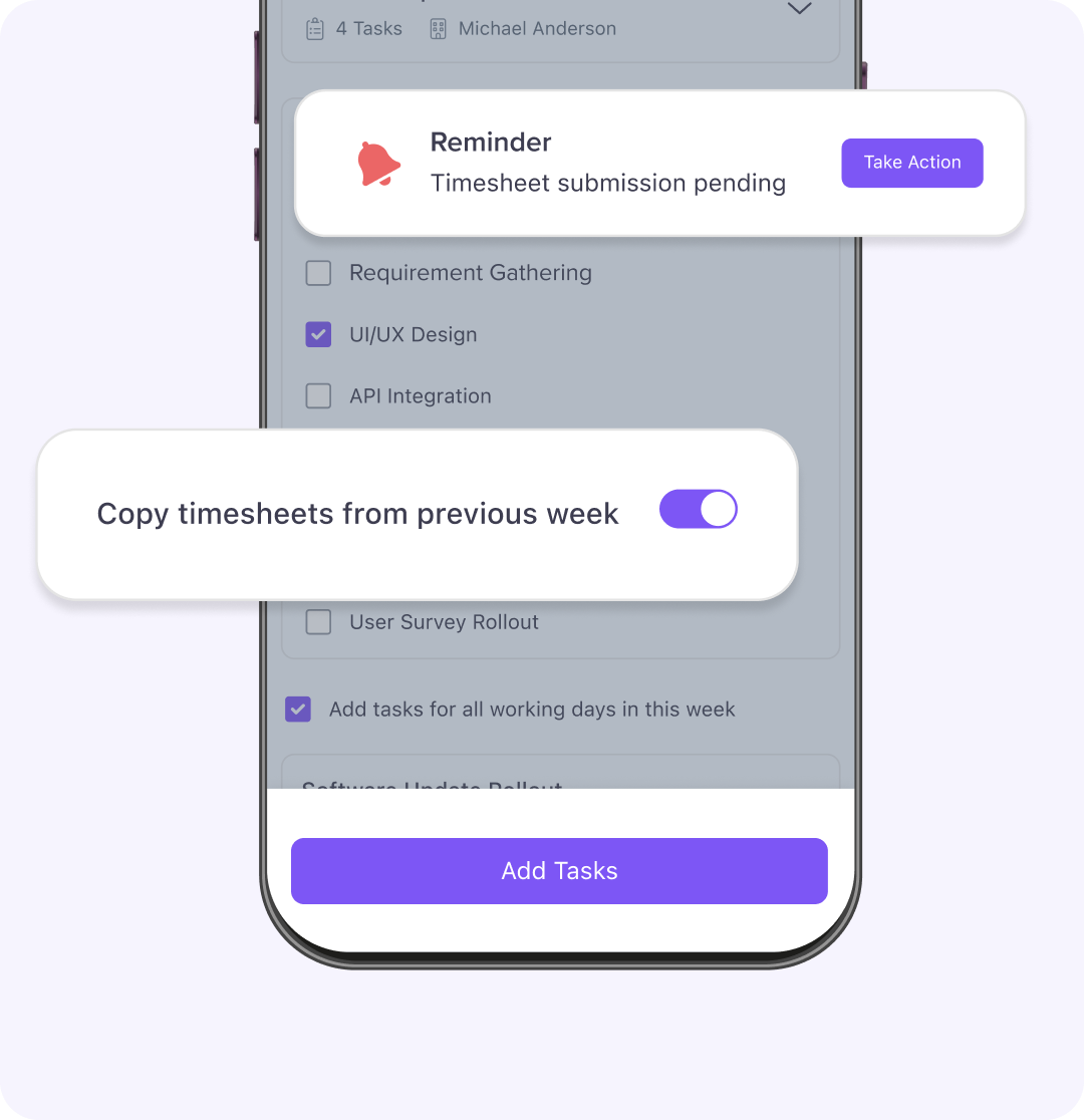 Make timesheets the easiest part of the day